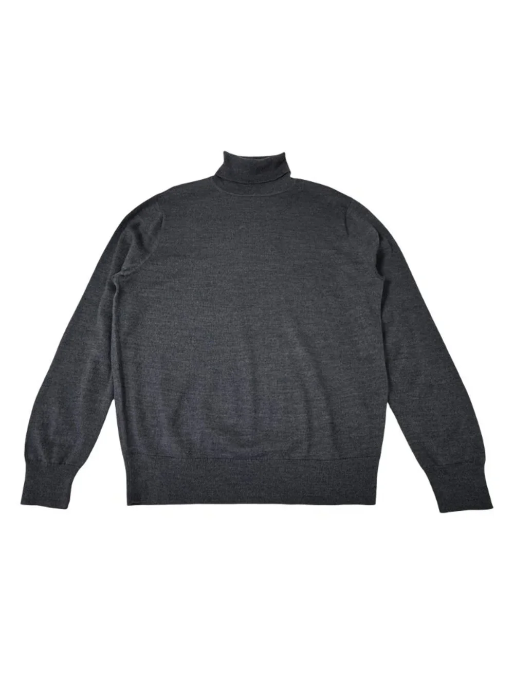 J.Crew Factory Men's Merino Wool Blend Turtleneck Sweater Fine Knit M Minimalist